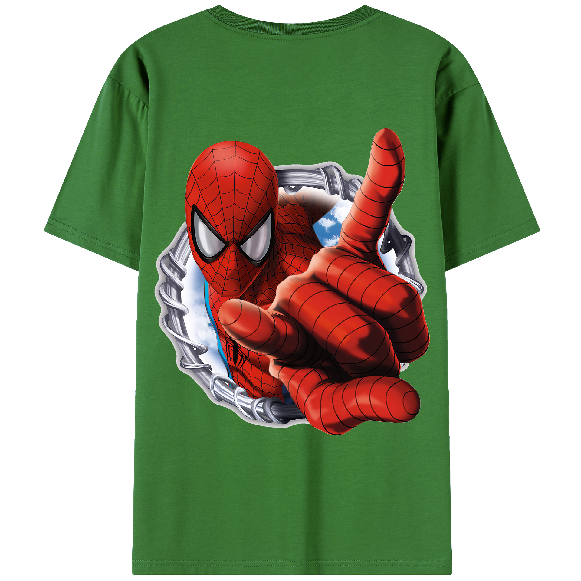 （画像用） Spider Man スパイダーマン レディース半袖Tシャツ(バックプリント)